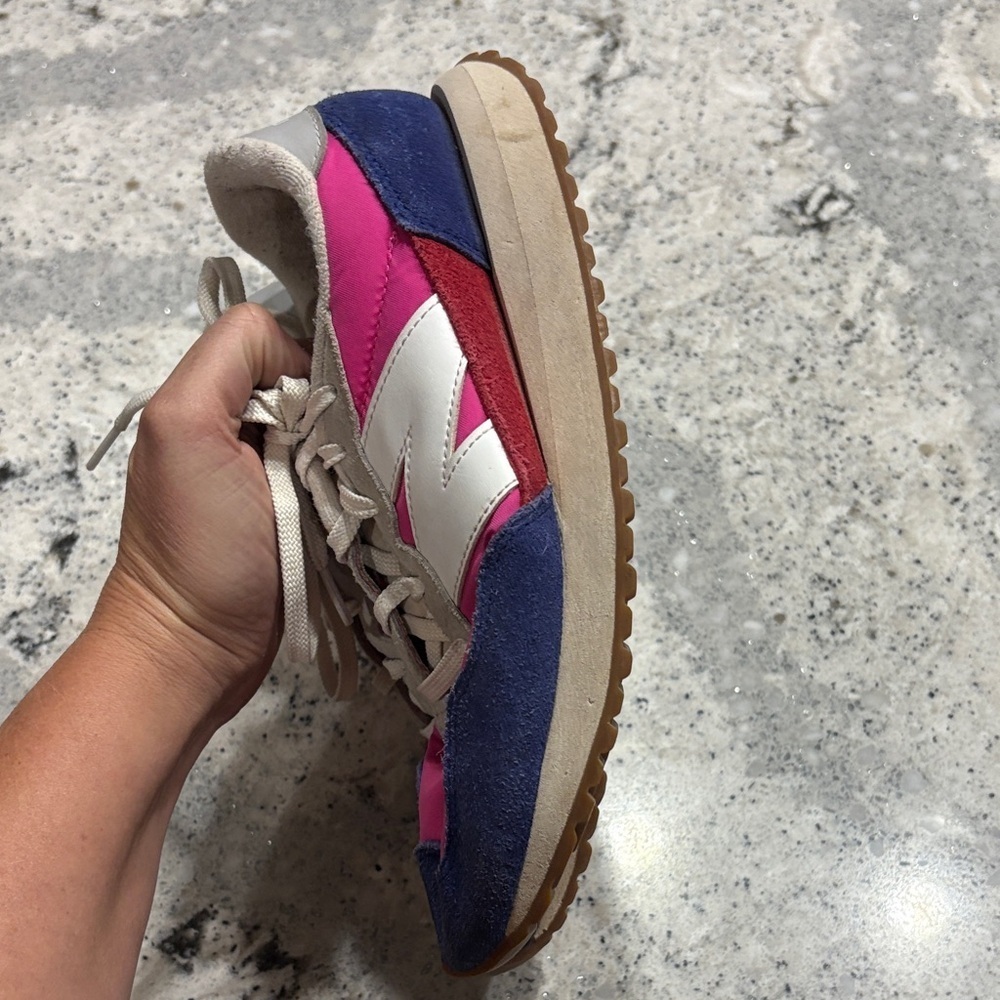 New Balance Pink and Blue Women's Sneakers - Picture 4 of 5
